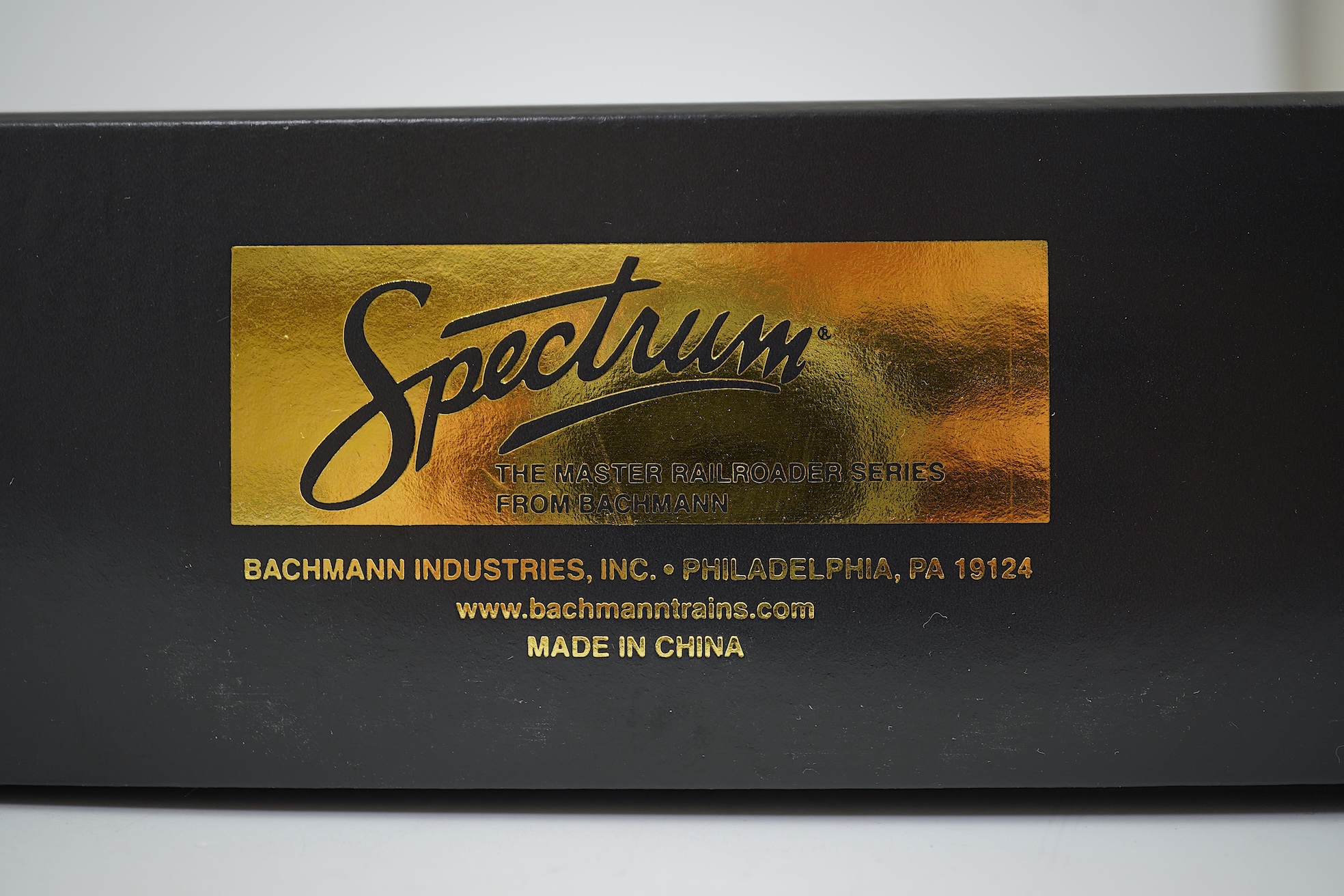 A boxed HO gauge Spectrum by Bachmann model (82303) of Baldwin, 1584, 4-6-0 locomotive with bogie tender, powered for two rail operation.